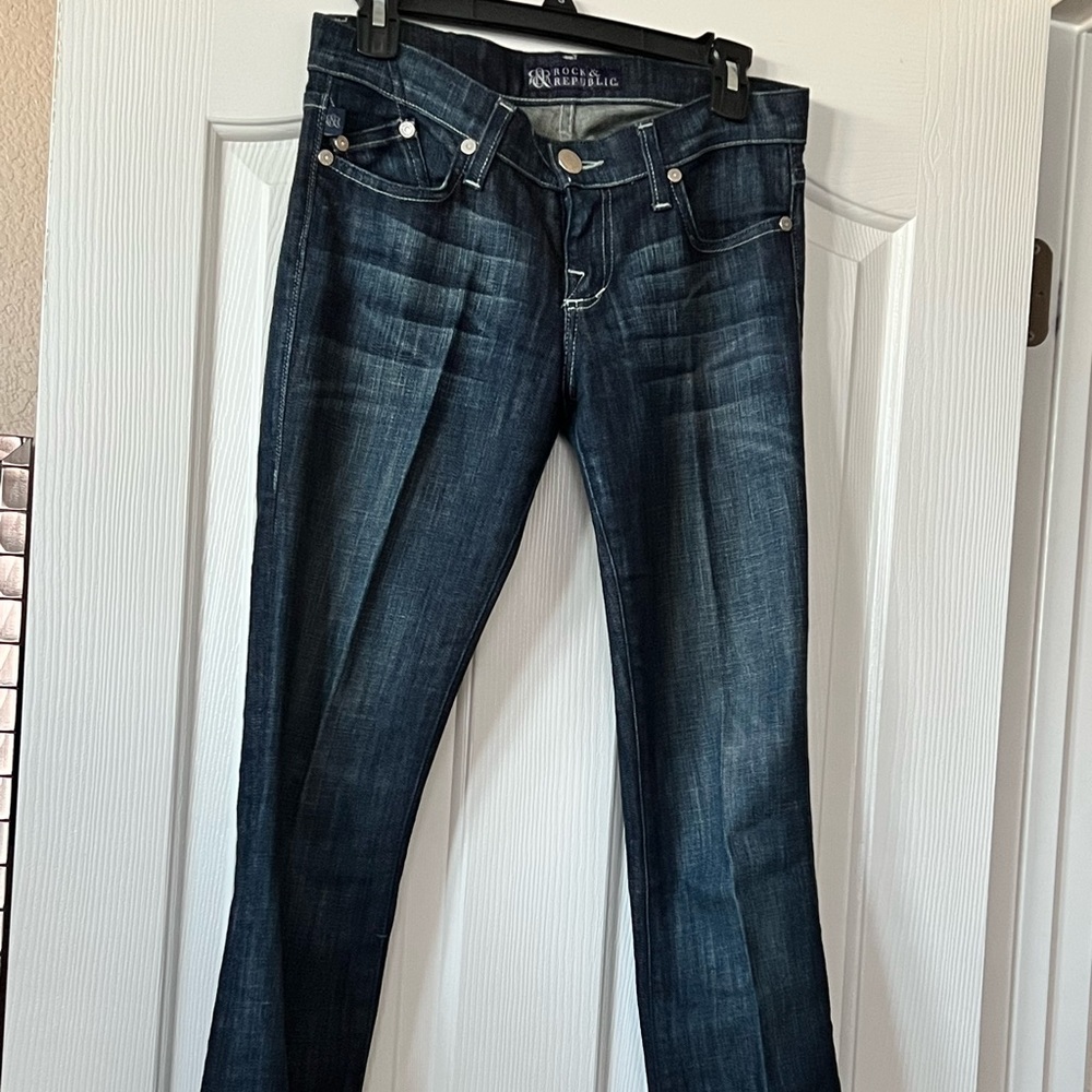 Rock & Republic Denim. Boot cut style, embroidery rear pockets